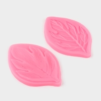 Молд &laquo;Листва&raquo;, силикон, 2 части, 7&times;4,5 см, цвет МИКС