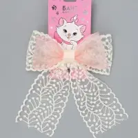 Бант для волос на заколке с вышивкой, Коты аристократы