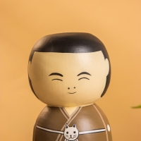 Деревянная кукла кокеши "Макото" 7х7,5х15 см