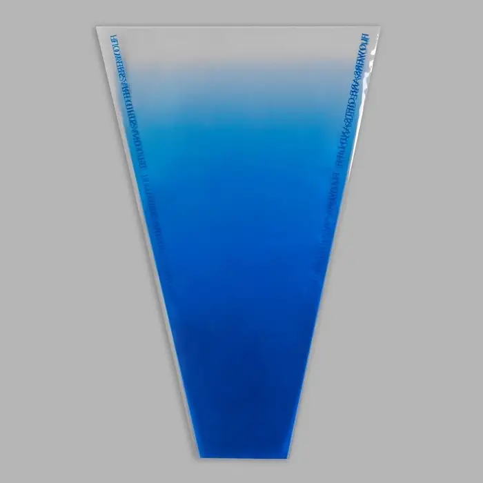 Пакет конус для цветов, &laquo;Переход&raquo;, 29+10&times;45 см, королевский синий