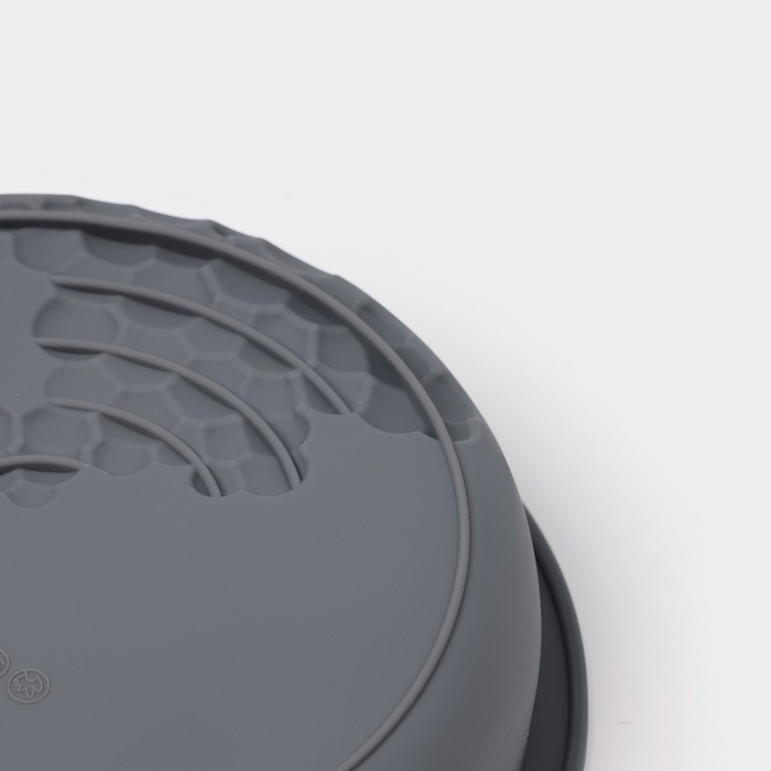 Форма для выпечки и муссовых десертов Доляна &laquo;Воздушность&raquo;, силикон, 18,5х4,5 см, внутр. d=17 см, серая