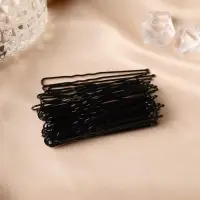 Шпилька для волос &laquo;Классик&raquo;, набор 40 шт., мини, 6 см, чёрная