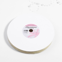 Лента бархатная, с золотым люрексом, 15 мм, 18 &plusmn; 1 м, цвет белый №01