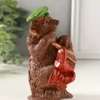 Фигурка гипс &laquo;Медведь с балалайкой&raquo;, 12&times;7 см, коричневый