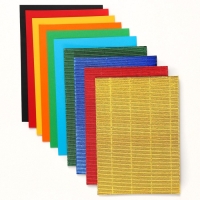 Картон цветной гофрированный, А4, 10 листов, 10 цветов, немелованный, двусторонний, в папке, 230 г/м&sup2;, Холодное сердце