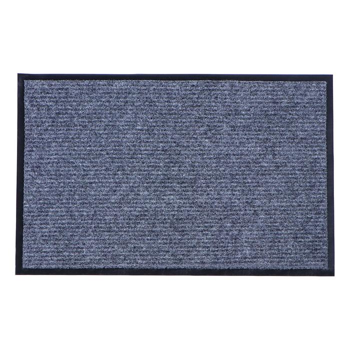 Коврик придверный влаговпитывающий, ребристый, &laquo;Стандарт&raquo;, 60&times;90 см, цвет серый