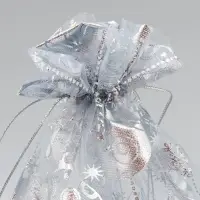 Мешочек подарочный органза &laquo;Новогодние игрушки&raquo;, 20 х 30 см +/- 1.5 см