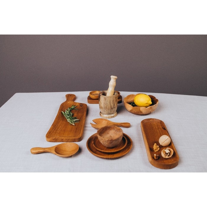 Тарелка, 16&times;16&times;2 см, тиковое дерево