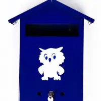 Ящик почтовый с замком, вертикальный "Филин", синий