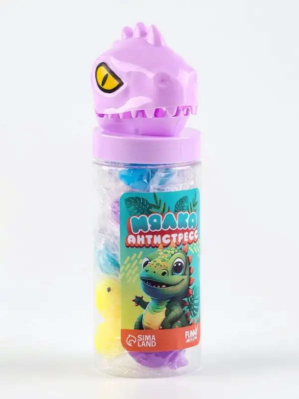 Антистресс сквиш мялка &laquo;Дино&raquo;, в банке