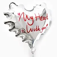 Воздушные шары фольгированные 18" сердце"Мое сердце, металлик", набор 5 штук