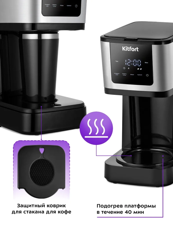 Кофеварка электрическая капельная КТ-7217 - 900 Вт