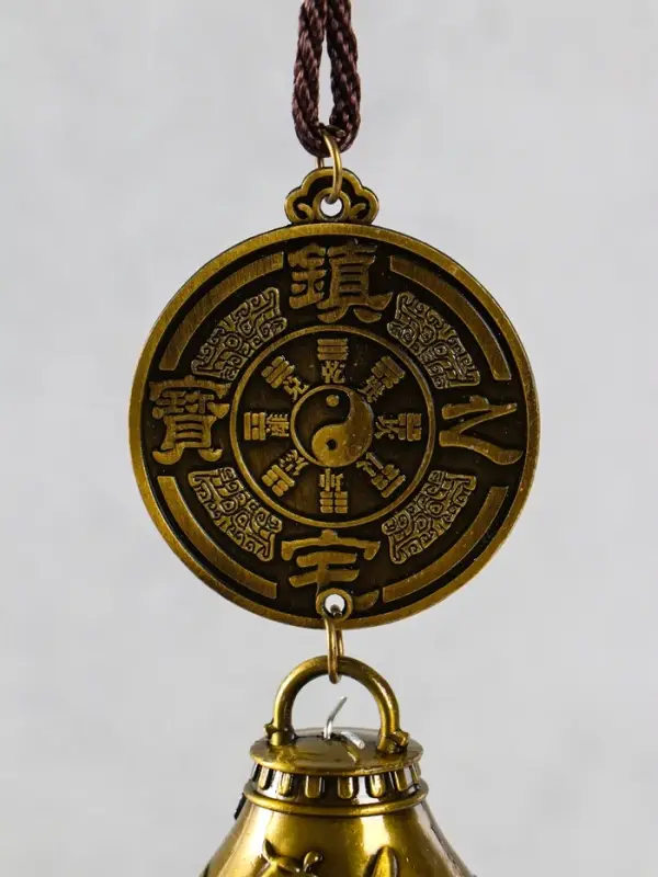 Колокольчик металл "Феникс и дракон" 1 колокол d=4,8 см 42х4,8х4,8 см