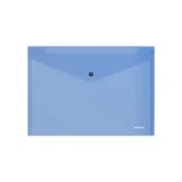 Папка-конверт на кнопке А4, 140 мкм, ErichKrause Fizzy Vivid, глянцевая, вмещает до 120 листов, полупрозрачная, микс