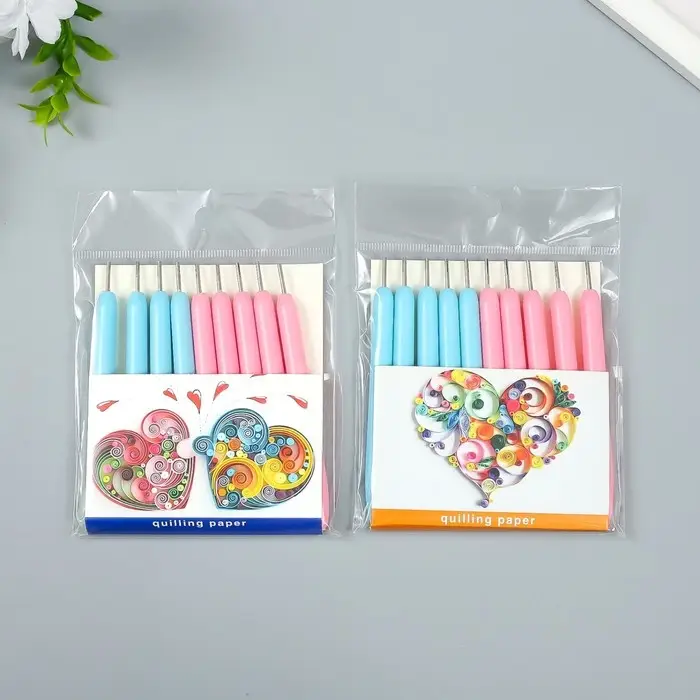 Инструмент для квиллинга с пластиковой ручкой разрез 1 см длина 11 см, МИКС