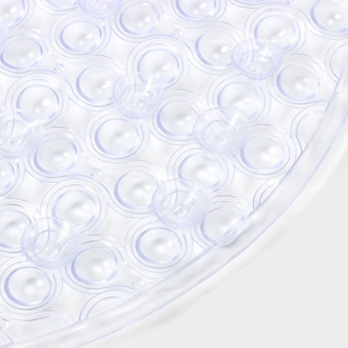 Коврик противоскользящий в ванну на присосках Доляна &laquo;Колли&raquo;, 39&times;71,5 см, цвет прозрачный