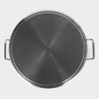 Кастрюля из нержавеющей стали Hanna Kn&ouml;vell, 25 л, d=36 см, h=24 см, толщина 0,8мм, дно ТРС, толщина дна 4,4 мм, 201 сталь, металлическая крышка, индукция