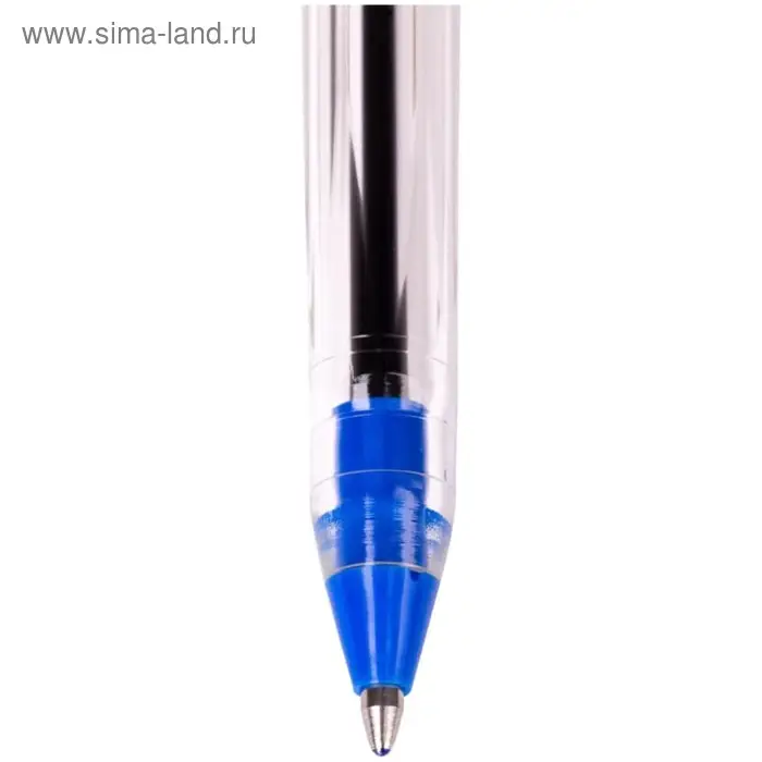 Ручка шариковая Schneider TOPS 505M, узел 1.0 мм, светостойкие синие чернила для документов, прозрачная