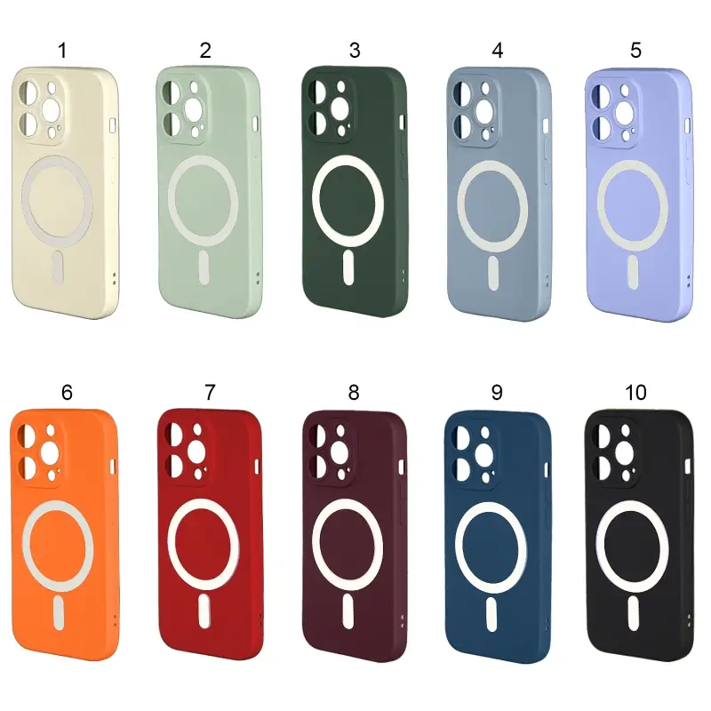 Чехол iPh 14 Pro MagSafe матовый цветной