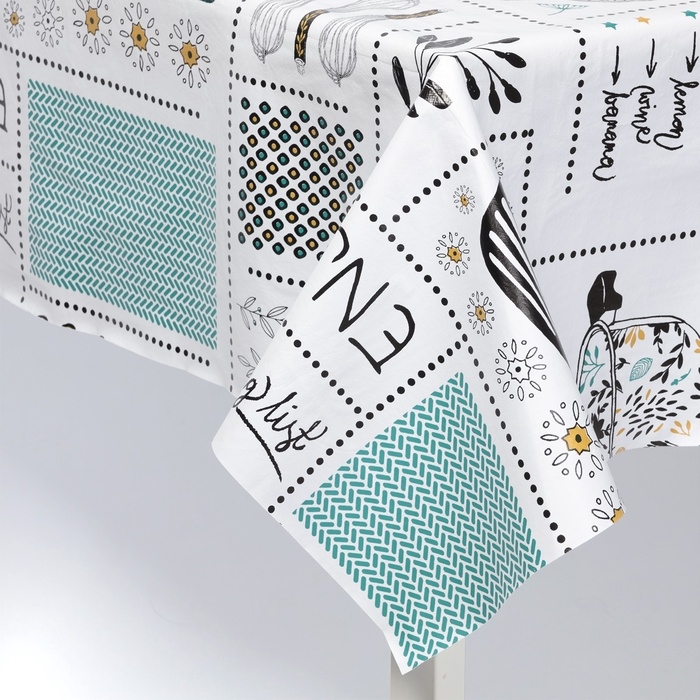 Скатерть на стол &laquo;Кухня&raquo; Доляна 137&times;180 см, белая