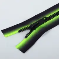 Молния &laquo;Трактор&raquo;, №5, разъёмная, замок автомат, 35 см, зелёная, чёрная