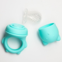 Ниблер для прикорма &laquo;Мишка&raquo; с силиконовой сеточкой, цвет бирюзовый