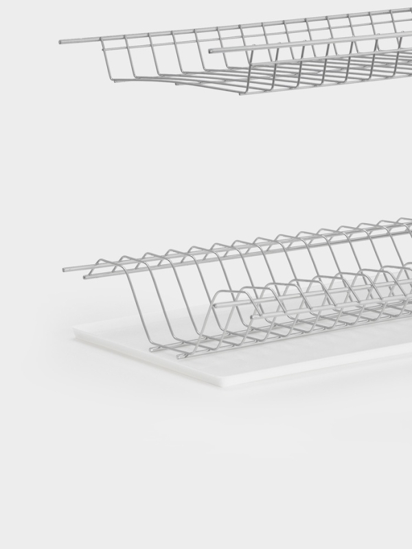 Сушилка для посуды с поддоном для шкафа 60 см, 56.5&times;25.6 см, хром