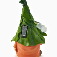 Садовая фигура "Гном с цветочком", 20х17х31.5 см, с подсветкой