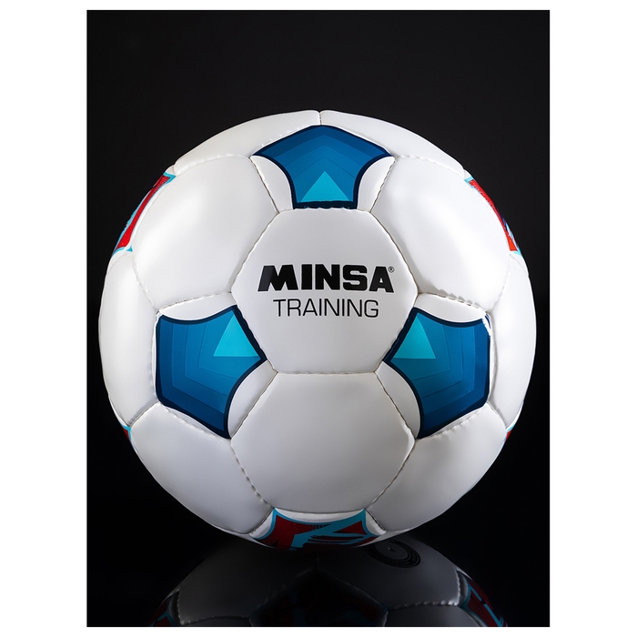 Футбольный мяч MINSA Training, ручная сшивка, 32 панели, р. 5, PU