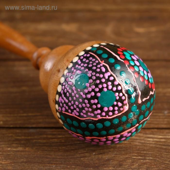 Сувенирный музыкальный инструмент &laquo;Маракас разноцветный&raquo;, 27&times;7&times;7 см +/- 1 см