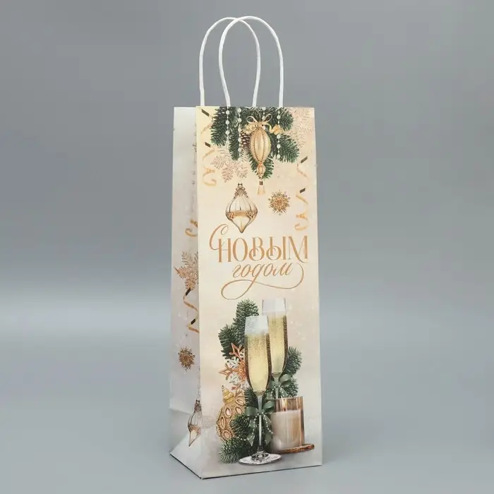 Пакет под бутылку &laquo;Шампанское&raquo;, 13 x 36 x 10 см
