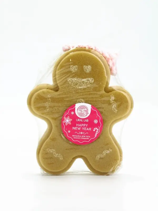 URAL LAB, мочалка для тела в форме рождественского пряника