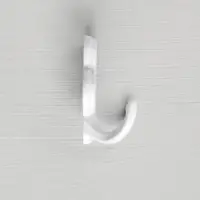 Крючок-вешалка ТУНДРА №41, полимер белый, 1 шт.