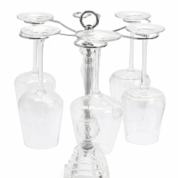 Подставка для бокалов, со стеклом, на 6 бокалов