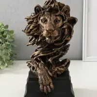 Копилка "Лев на пьедестале" 31х18 см, бронза