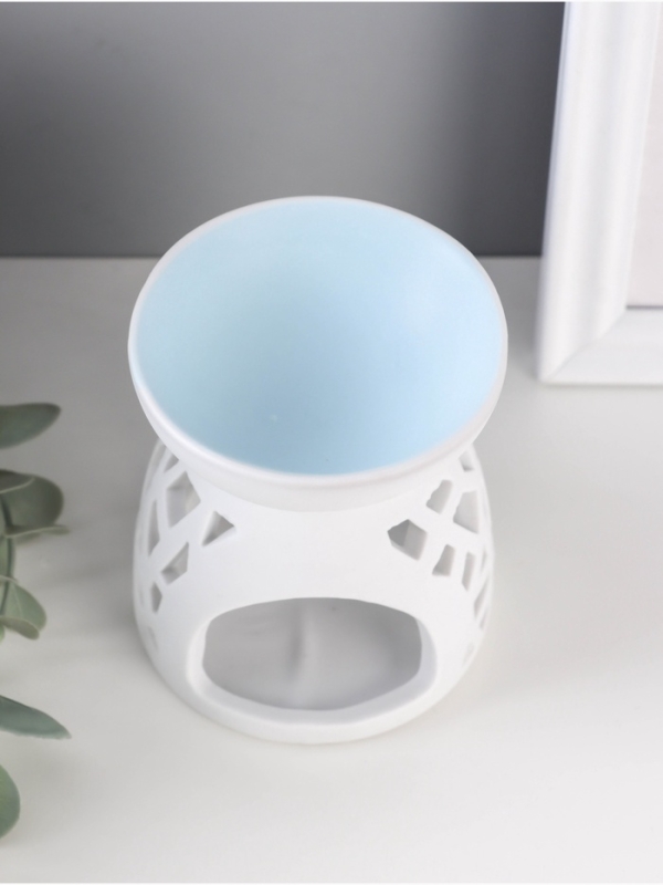 Аромалампа керамика "Необычная геометрия" белый 8х8х9,3 см