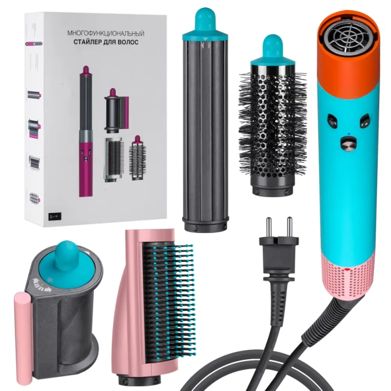 Набор Стайлер голубой с розовым