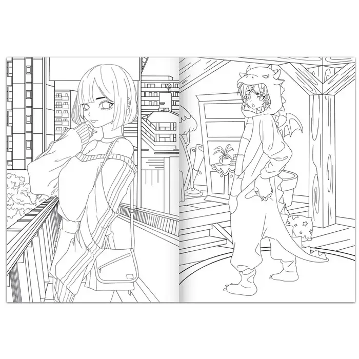 Раскраска &laquo;На улицах Токио&raquo;, 16 стр., Аниме