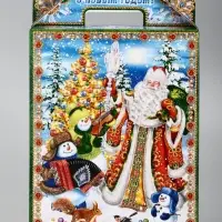 Подарочная новогодняя коробка &laquo;Экспресс&raquo;, для сладких подарков, 16.8&times;7&times;25 см