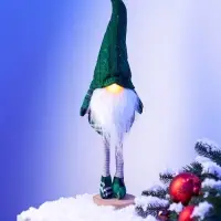 Фигура текстиль &laquo;Гном в зелёном&raquo; 54 см, 1 LED, от батареек AG13&times;3, свечение тёплое белое