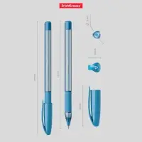 Ручка шариковая ErichKrause U-109 Spring Stick&Grip, узел 1.0 мм, чернила синие, резиновый держатель, супермягкое письмо, длина линии письма 1000 метров