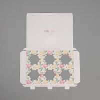 Коробка для капкейка, кондитерская упаковка, 6 ячеек &laquo;Розы&raquo;, 16 х 23 х 11.5 см