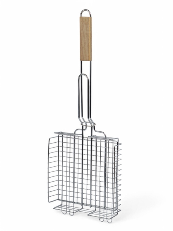 Решетка гриль, хромированная сталь, 57 х 22 х 22 см, глубина 5 см