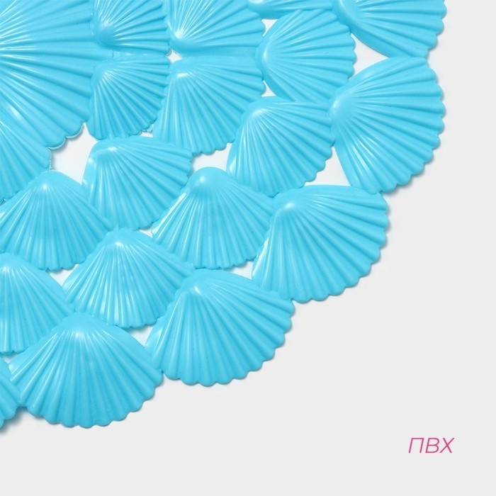 Коврик противоскользящий в ванну на присосках Доляна &laquo;Ракушки&raquo;, 38&times;68 см, цвет МИКС