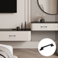 Ручка-скоба CAPPIO RSC020, алюминий, м/о 128 мм, цвет черный, 4 шт.