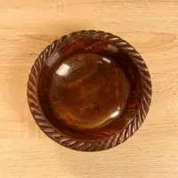 Чаша "Тарталетка" 18х18х5 см, дерево шишам