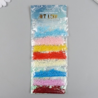 Бисер круглый размер 12/0 "Разноцветный" 8 цветов х 5 грамм 20х8 см