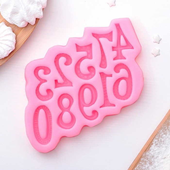 Молд &laquo;Цифры&raquo;, силикон, 15&times;10 см, цвет МИКС