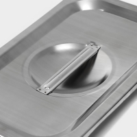 Крышка из нержавеющей стали к гастроемкости 1/4, 26,5&times;16,5 см толщина 0,8 мм