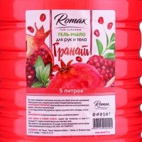 Жидкое гель-мыло Romax &laquo;Гранат&raquo;, 5 л